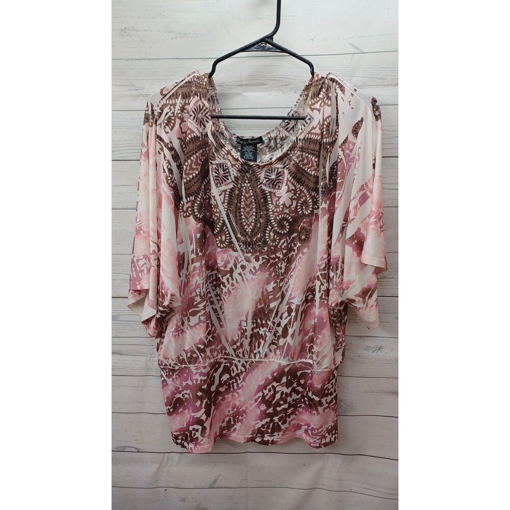 simply irresistible top pink XL Stretch Beaded